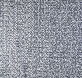 Žakárová látka ornamentální vzor tm.modrá/bílá