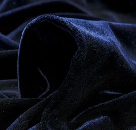 Samet pružný velur navy blue