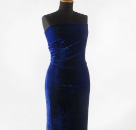 Samet pružný velvet nivea modrý