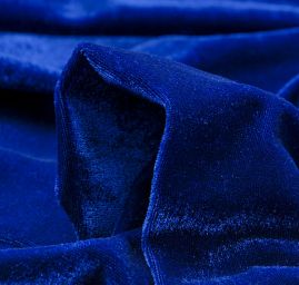 Samet pružný velvet nivea modrý