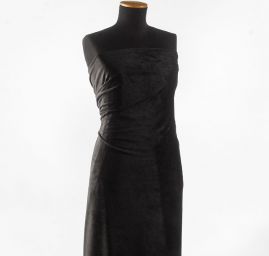 Samet pružný velur černý