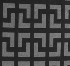 Kostýmová viskozová látka geo.vzor černá