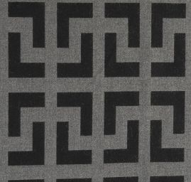 Kostýmová viskozová látka geo.vzor černá