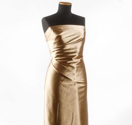 Satén taft zlatý nepružný