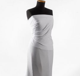 Viskozová šatová látka lomená bílá