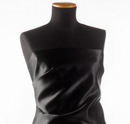 Satén taft nepružný černý II.jakost