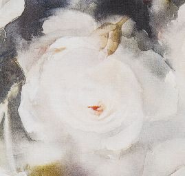 Viskozová šatová látka tisk vzor růže