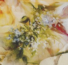 Viskozová šatová látka tisk vzor růže