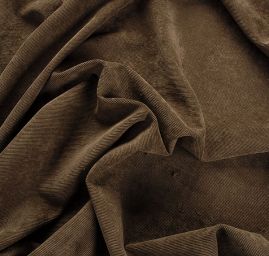 Manšestr pružný tmavě hnědý