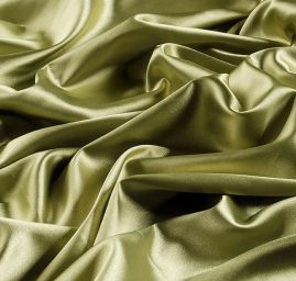 Satén taft pružný hráškové zelený II.jakost