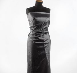 Taft pružný stříbrný