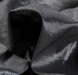 Taft pružný stříbrný