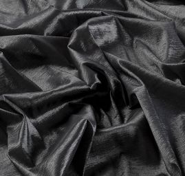 Taft pružný stříbrný