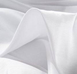 Taft pružný lomená bílá