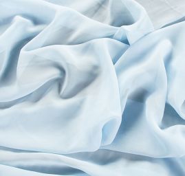 Šifon jednobarvený hladký svělte modrý