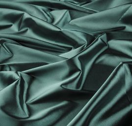 Satén pružný jemný lahvově zelený