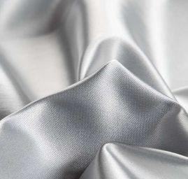 Satén pružný jemný šedý