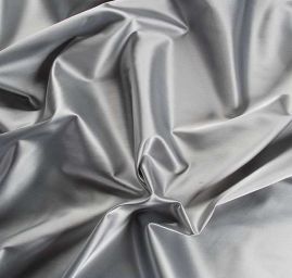 Satén pružný jemný šedý