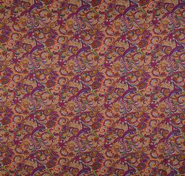 Úplet teplejší s vlasem tisk paisley hnědý