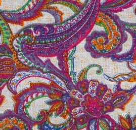 Úplet teplejší s vlasem tisk paisley šedý