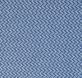 Žakárová látka vzor hranaté vlnky modrobílá