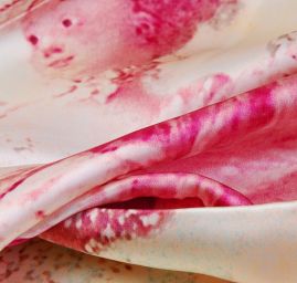 Látka originální tisk styl "Baroko" satén polyester