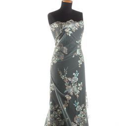 Krajka výšivka na tylu pistáciová