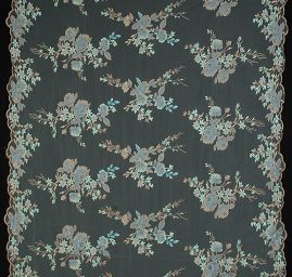 Krajka výšivka na tylu pistáciová