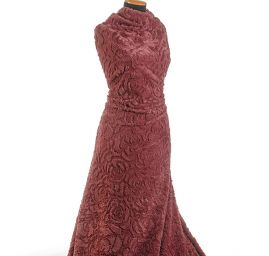 Imitace kožešiny květinový vzor starorůžová