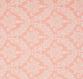 Žakárová látka ornament pastel meruňková