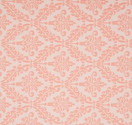 Žakárová látka ornament pastel meruňková