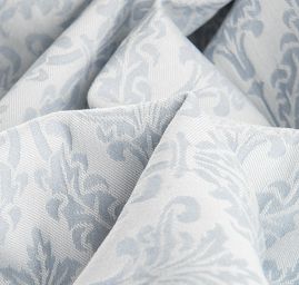 Žakárová látka ornament pastel šedá