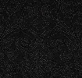 Žakárová pružná látka romantický vzor černá