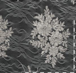 Krajka efektní lurexová výšivka šedostříbrná