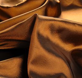 Taft kreš jemný šanžán tm.měděný-černý