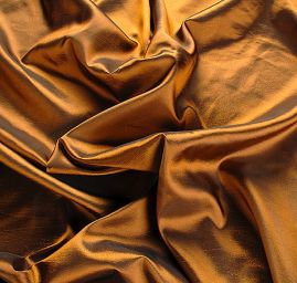 Taft kreš jemný šanžán tm.měděný-černý