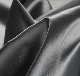 Taft kreš jemný šanžán šedostříbrný