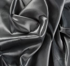 Taft kreš jemný šanžán šedostříbrný