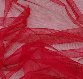 Pružný tyl jemný vínový