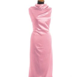 Pružný satén světle růžový