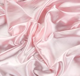Pružný satén světle růžový