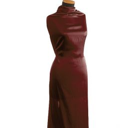 Pružný satén hnědovínový