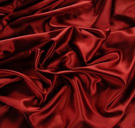 Pružný satén hnědovínový
