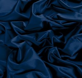 Pružný satén tmavě modrý