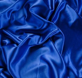 Pružný satén nivea modrá