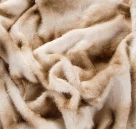 Imitace kožešiny norek slonová kost