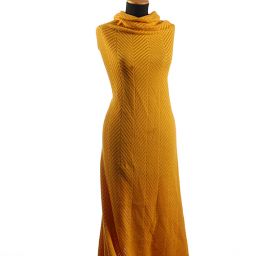 Pletenina imitující ručně pletený svetr žlutá