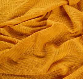 Pletenina imitující ručně pletený svetr žlutá