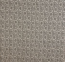 Pletenina žakár květy černobílá