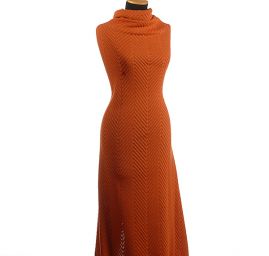 Pletenina imitující ručně pletený svetr oranžová